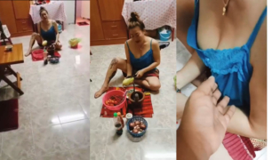 เปิดวาร์ปคลิปดังTiktok เจ๊ตำส้มตำเพื่อนข้างห้องอยากมาช่วยตำ งานนี้ใส่กันยับคาผ้าถุง